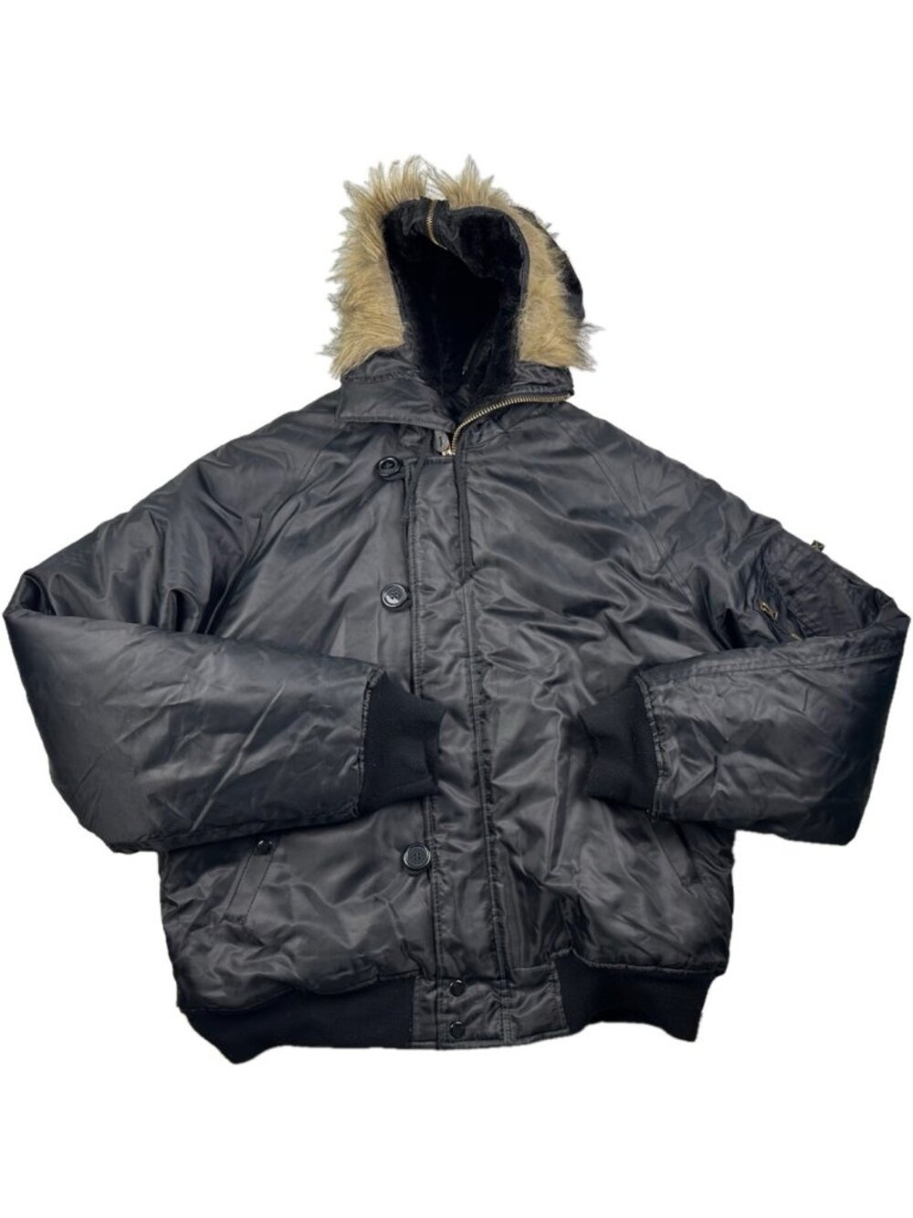 Rothco Jacket Mens XL Black N2-B Cold Weather Parka Bomber Jacket